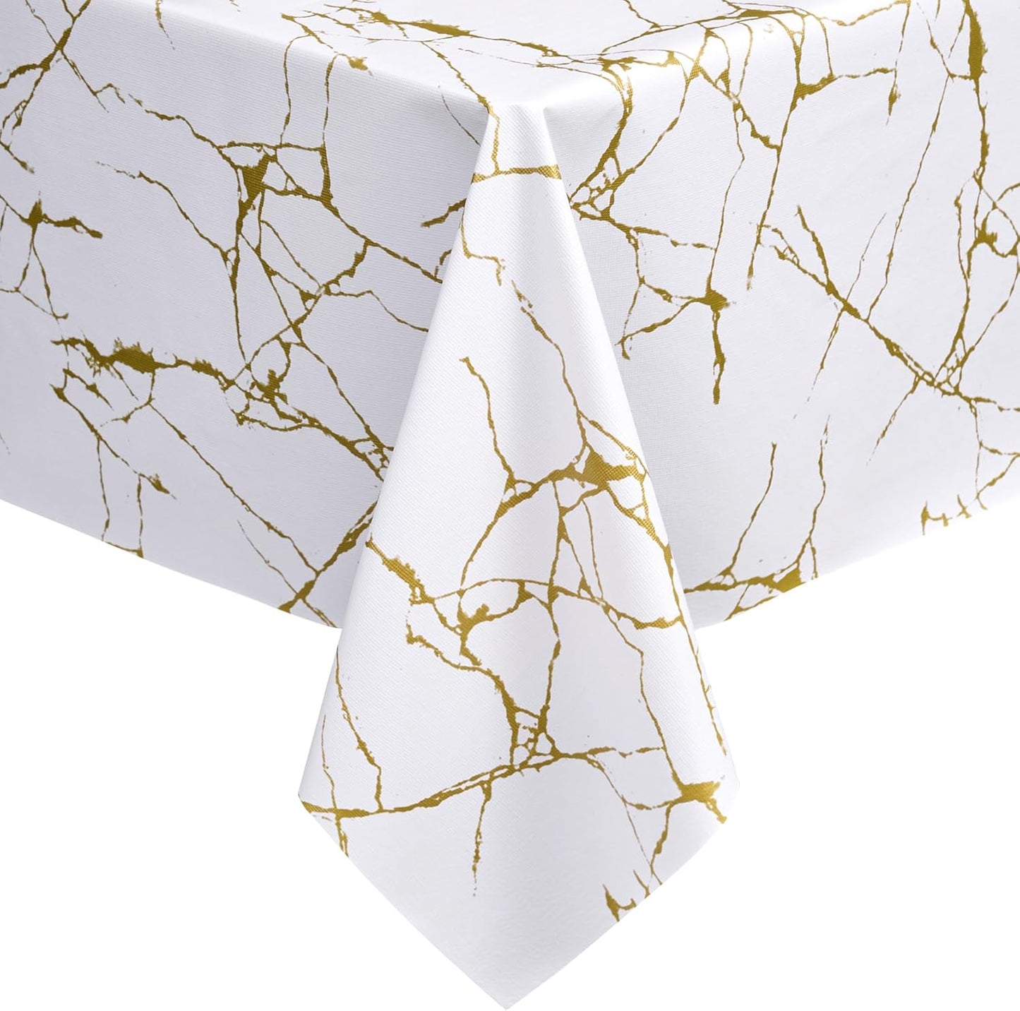 sancua Clear Plastic 100% Waterproof Tablecloth - 54 x 78 Inch - Vinyl PVC Rectangle Table Cloth Protector Oil Spill Proof Wipe Clean Table Cover for Dining Tables, Parties & Camping, Crystal Clear