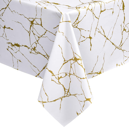 sancua Clear Plastic 100% Waterproof Tablecloth - 54 x 78 Inch - Vinyl PVC Rectangle Table Cloth Protector Oil Spill Proof Wipe Clean Table Cover for Dining Tables, Parties & Camping, Crystal Clear