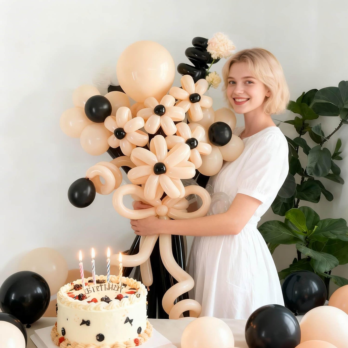 260 Clear Long Balloons for Animals, Thickening Skinny Latex Twisting for Arch Modeling Magic Clown Birthday Wedding Party Decorations 100pcs