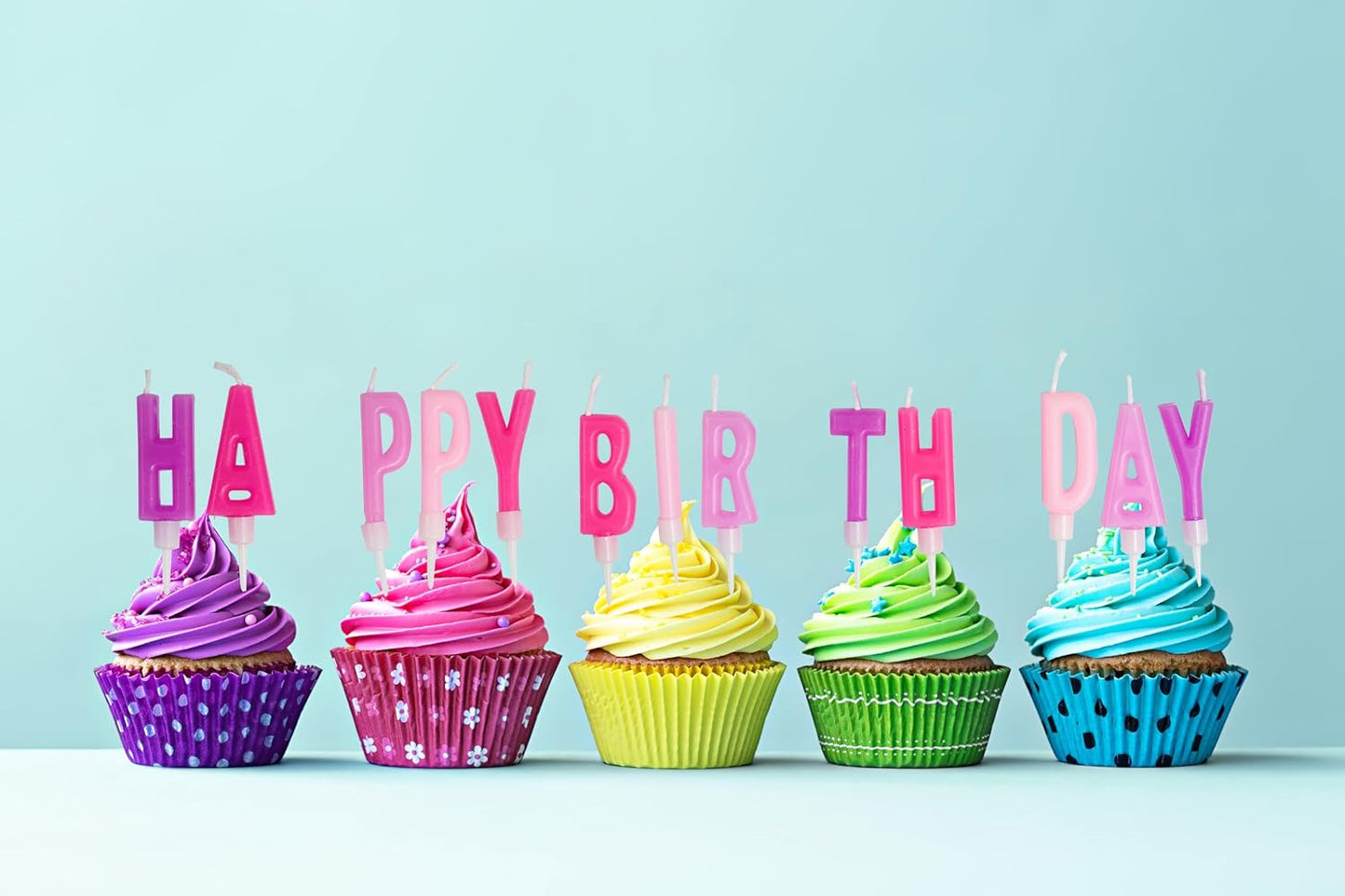72-Count Birthday Candles Multicolored Spiral, Birthday Candles for Cake, Cupcake Candles, Party Celebration