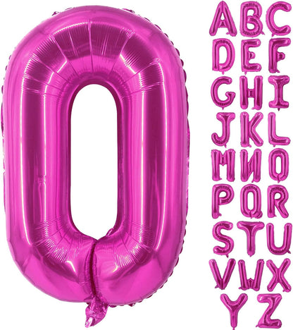 Lovoir 40 Inch Large Hot Pink Letter A Balloons Big Size Jumbo Mylar Foil Helium Balloon for Birthday Party Celebration Decorations Alphabet Hot Pink A