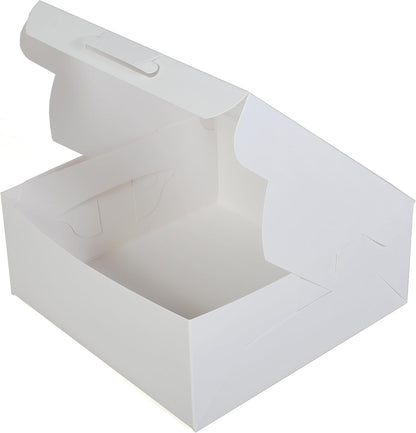 Southern Champion Tray 0989 Premium Clay-Coated Kraft Paperboard White Non-Window Lock Corner Bakery Box, 12" Length x 12" Width x 6" Height, White (Case of 50)