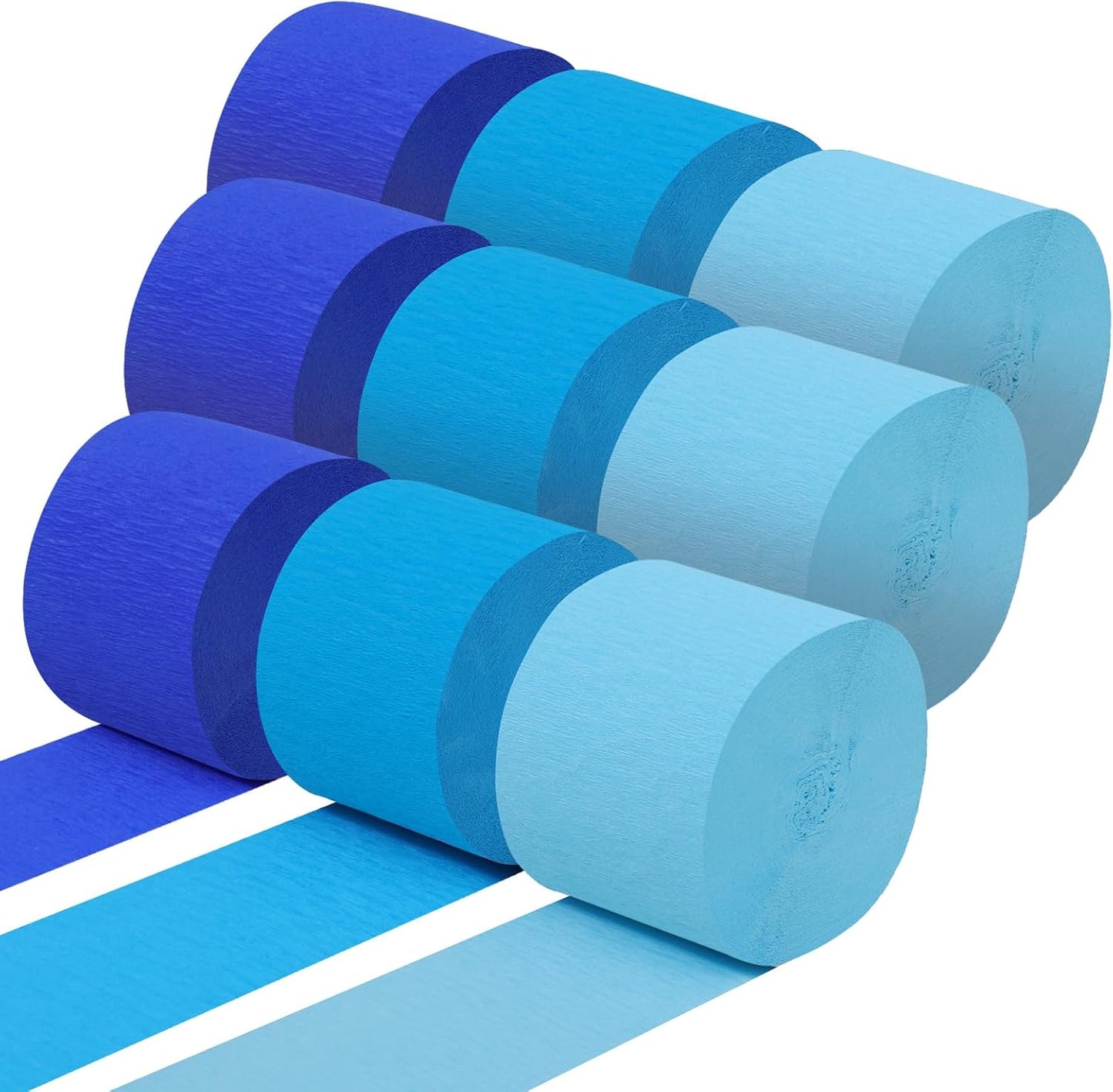 Pastel Crepe Paper Streamers 9 Rolls 738ft,Fancy Streamers Party Decorations for Birthday Mother's Day Wedding Holiday Decorations DIY Gift Wrapping, 1.77 Inch x 82 Ft/Roll