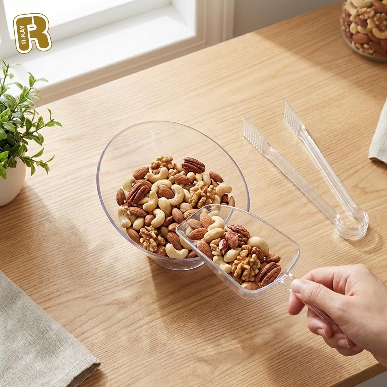 12 Pack Clear Small Serving Tongs For Buffet - Mini Plastic Tongs For Ice, Candies, Hot And Cold Food - Small Tongs For Appetizers For Parties, Holidays And Gatherings