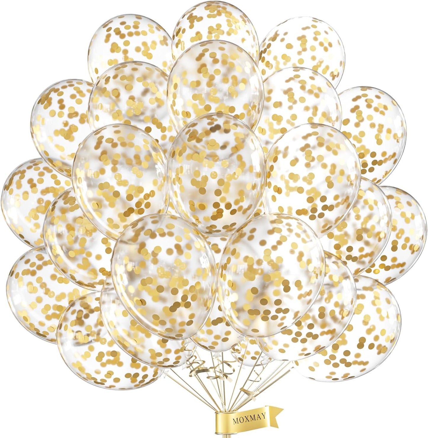 Party Balloons 12inch 50 Pcs Latex Confetti Balloons Birthday Balloons Party Decoration Wedding Baby Shower Christmas Party-Confetti Silver