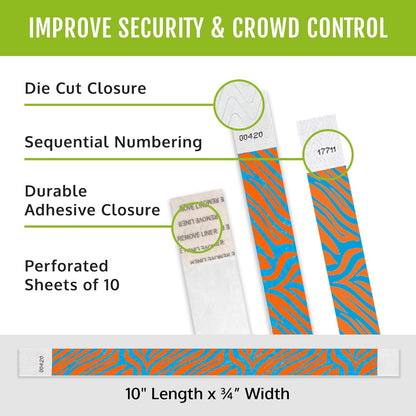 500 WristCo Swimming Pool Tyvek Wristbands for Events – Security Cuts & Tamper-Proof Design to Prevent Reuse – Premium-Grade Bracelets for Hospital & Medical ID, Party & VIP Identification