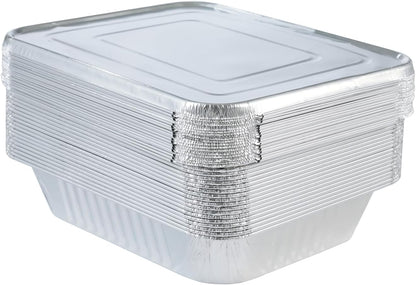 Waytiffer Aluminum Pans 9x13 Disposable Foil Pans (10 Pack) Half Size Deep Steam Table Pans Extra Thick for Baking, Cooking, Roasting, Heating, Serving & Lining Steam-Table Trays