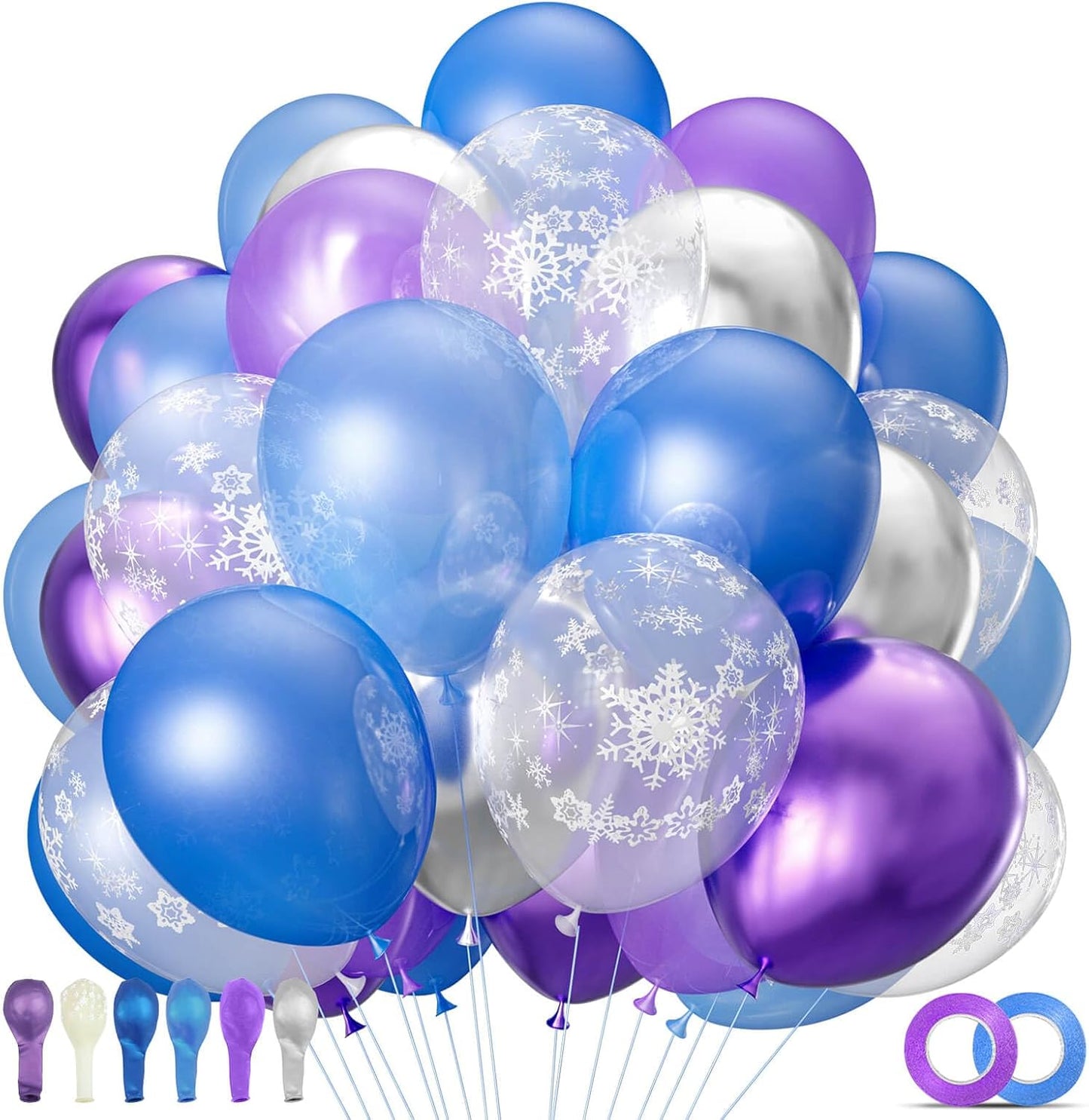 68Pcs Pink and Purple Balloons 12 Inch Metallic Purple Pink Latex Balloon Confetti ballons with Ribbons Party Balloons for Wedding Girls Birthday Baby Shower Decorations.