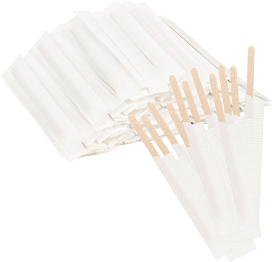ANTETOK Wooden Coffee Stirrers - Coffee Stir Sticks 7.5 Inch,100pcs Disposable Birch Wood Coffee/Beverage Stirrers,Swizzle Drink Sticks,Coffee Bar Accessories