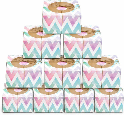 Kraft Cake Boxes with Window (10pcs) - Brown Bakery Boxes for Cakes, Donuts, Pie, Cookies, Cupcakes, Chocolates, Desserts: Size 10x10x5 Inches