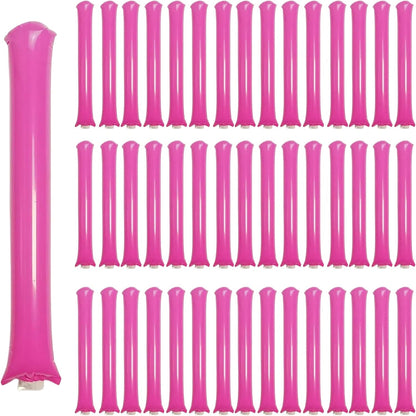 48pcs Round Head Boom Sticks Thunder Sticks Cheering Sticks Team Spirit Plastic Cheerleading Spirit Stick Clapper Inflatable Noise Maker Sports Supply (Blue)
