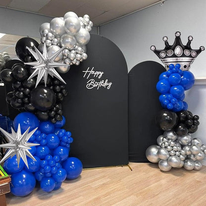 Black White Bow Balloons, 50 Pcs Pearl White Dot Printed Balloons with Black Bow and Cream Heart foil Balloon for Alternative Birthday Party Baby Shower Wedding Bachelorette Party Decorations