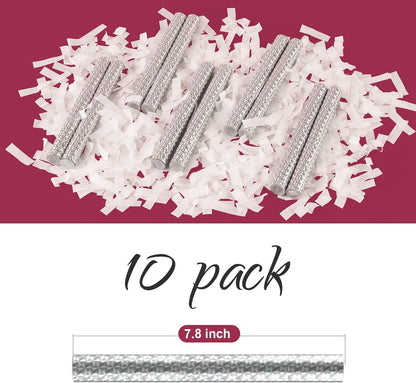 BATTIFE 10Pack Colorful Confetti Wands, Confetti Shoot Poppers, Tissue Paper Flick Flutter Sticks for Wedding Celebrations, Anniversary, Birthday Parties, Multi-color 7.8inch