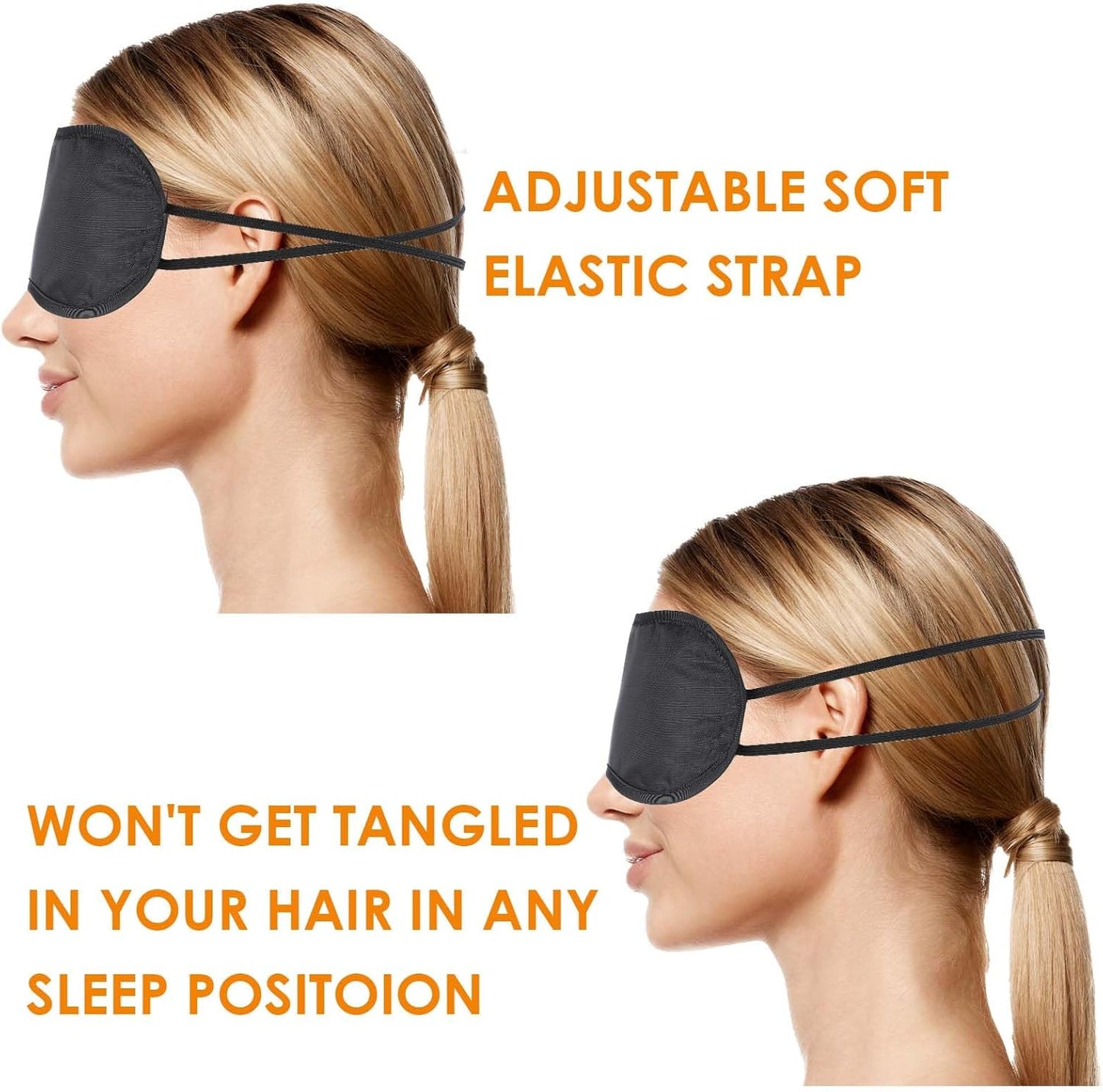 12Pcs Blindfolds for Party Games, Blackout Sleep Mask for Travel, Blindfold Silk Eye Mask with Straps, Soft Breathable Eye Covers for Sleeping Side Sleeper(Black)