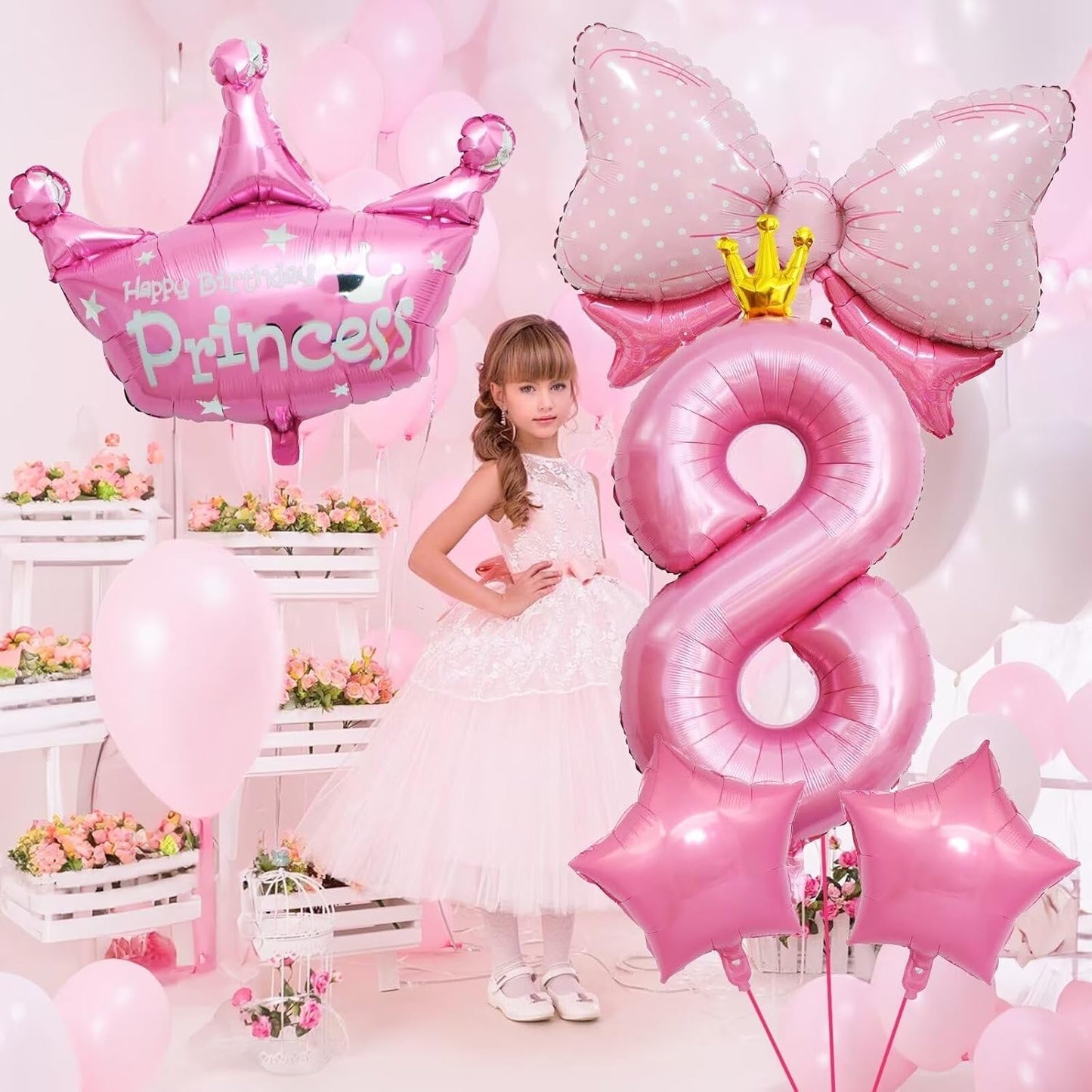 Dinosaur 5th Birthday Decorations, Dinosaur Birthday Party Decorations with Giant Inflatable Dinosaur Balloons 40 Inch Helium Foil Mylar Number 5 Balloons for Dinosaur Theme Birthday Party Decorations