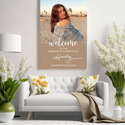 Graduation Party Welcome Sign, Photo Graduation Poster, Graduation Decorations, Grad Party Sign, Grad Welcome Sign, Graduation gift for best friend, Graduation gift for daughter, sister, brother - 1