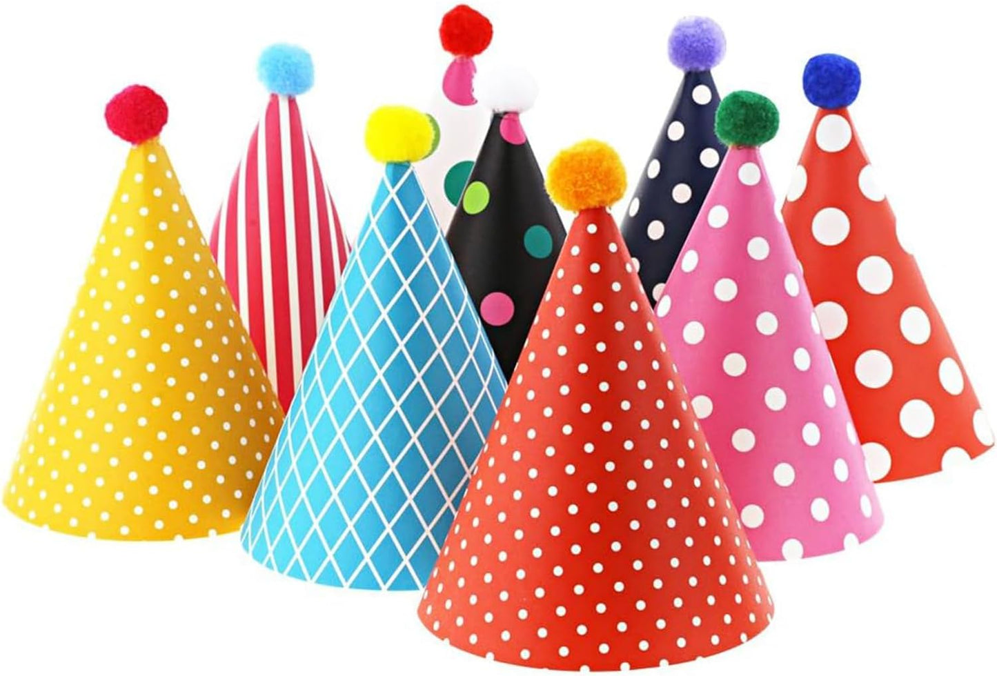 Vesil Mini Kids Birthday Party Hats, Assorted, DIY Assembly Required