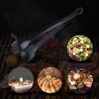 Mini Appetizer Tongs Stainless Steel Set of 4, MSY BIGSUNNY Small Serving Tongs, 6 Inch(15.2cm, Silver)