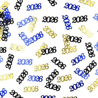 Gold Graduation Confetti Class of 2026, Glitter 2026 Confetti 120pcs for Graduation Party Decorations and New Years Eve Party Supplies 2026.