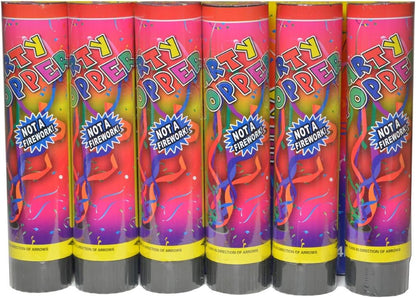 Confetti Poppers Party Accessory 8 Inch (24 Pack)