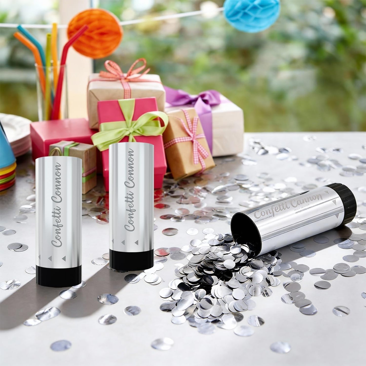 Small Confetti Cannon 24 Pack Mini Confetti Poppers Multicolor Party Poppers Confetti Small Party Confetti for Kids Ideal for Weddings Birthdays Graduations Baby Shower Christmas New Years