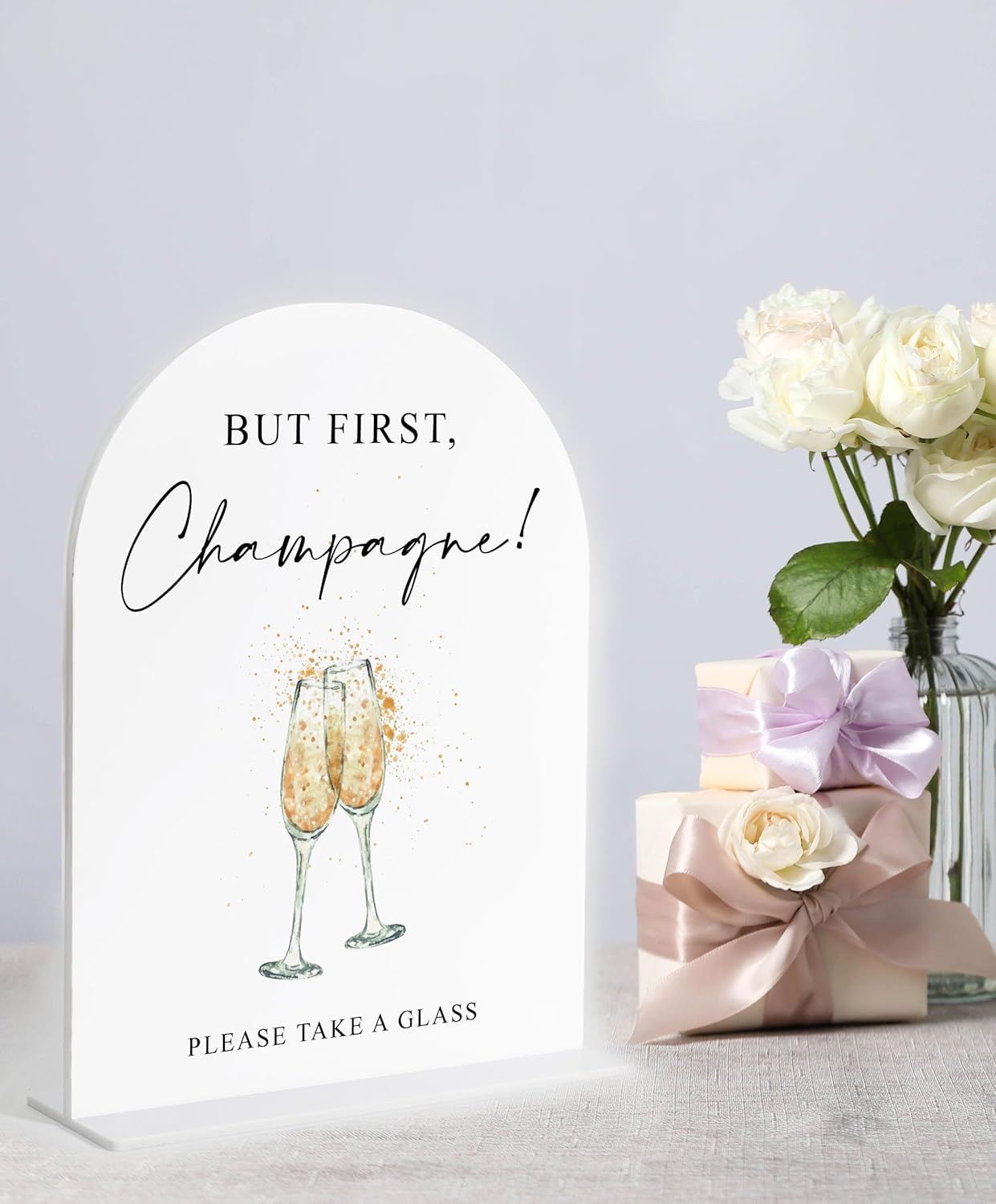 Audio Guest Book Sign, White Arch Acrylic Wedding Sign, Audio Guest Book Wedding Phone, Bridal Shower Decor, Engagement Party Decor, Centerpiece Table Decorations Party for Bride and Groom-14