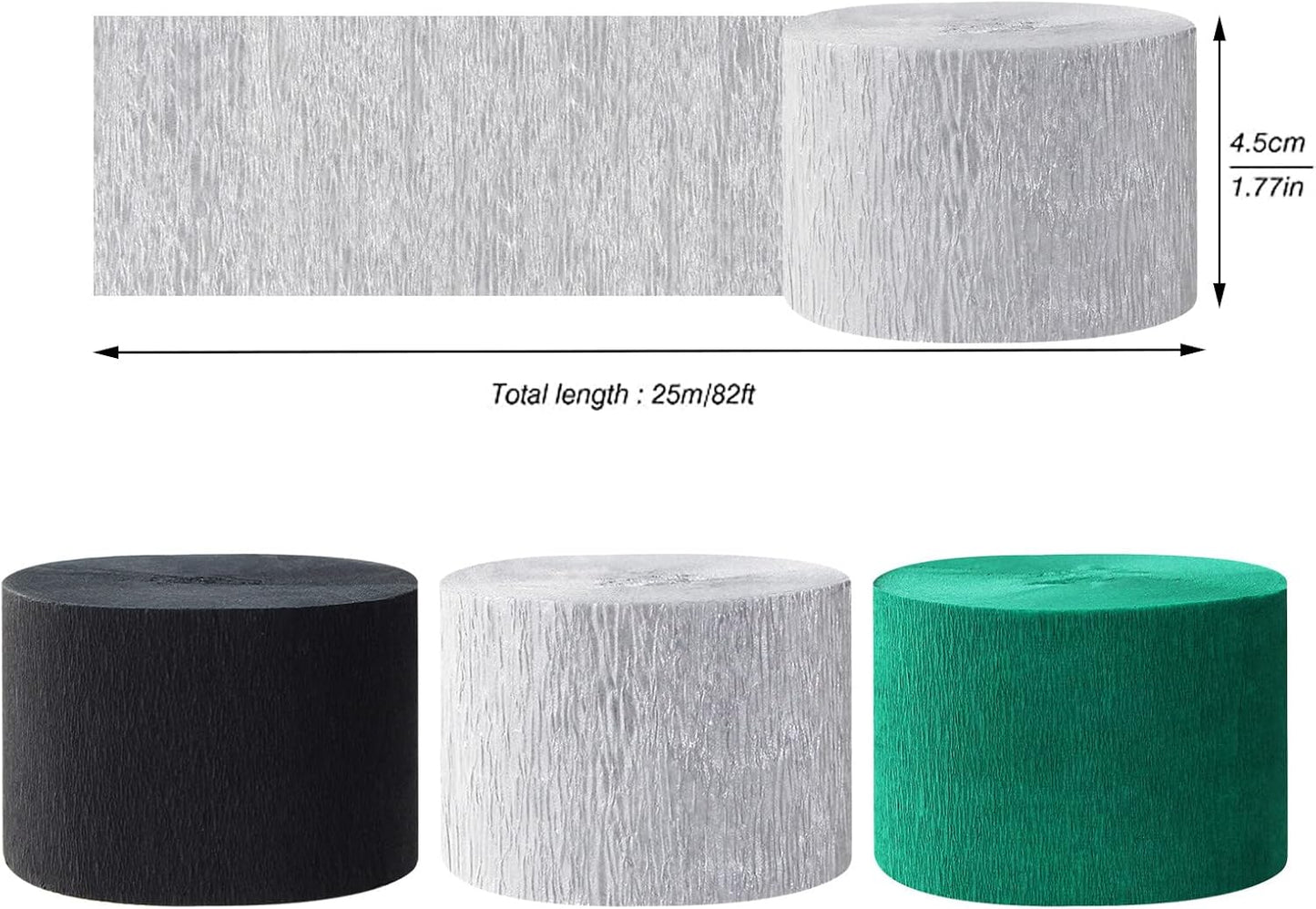 Navy-Blue White-Gold Crepe Paper Streamers - 9 Rolls Royal Blue Graduation 2025 Men Boy Birthday Party Decorations Streamer Wedding Bridal Shower Paper Garland Fathers Day Decor Panduola