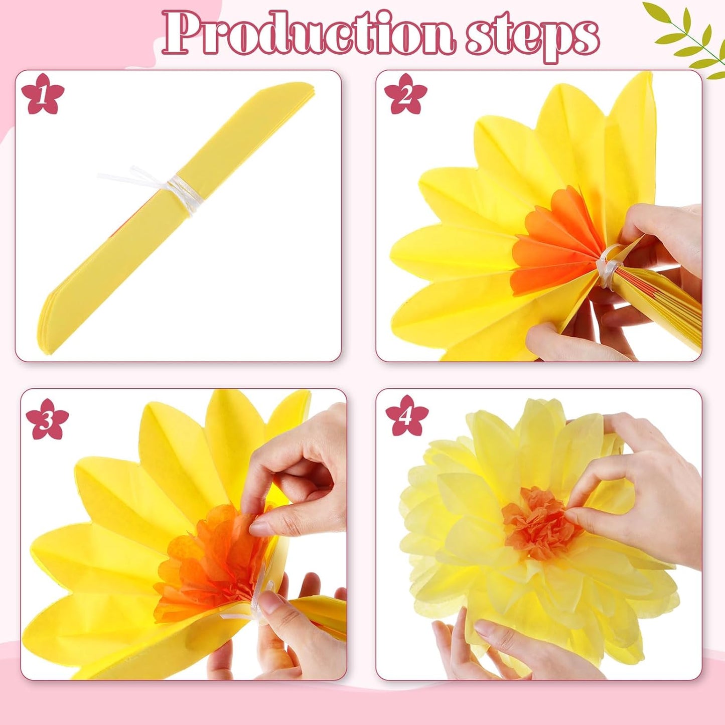 Watersay 12 Pcs 10" 20" Giant Mexican Fiesta Paper Flowers Colorful Tissue Crepe Flowers Pom Poms Craft for Floral Party Backdrop Wedding Birthday Party (Dusty Color)