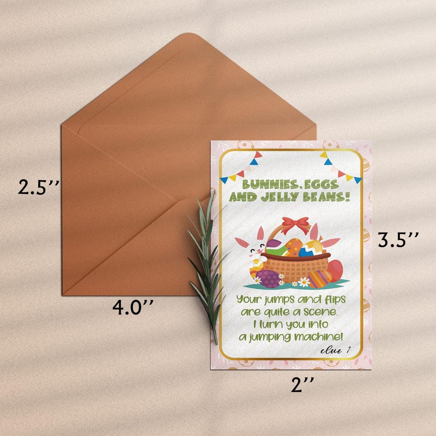 shupai Outdoor Easter Hunt Clues(18 Cards with Envelopes), Outdoor Easter Party Games(XBK002E)