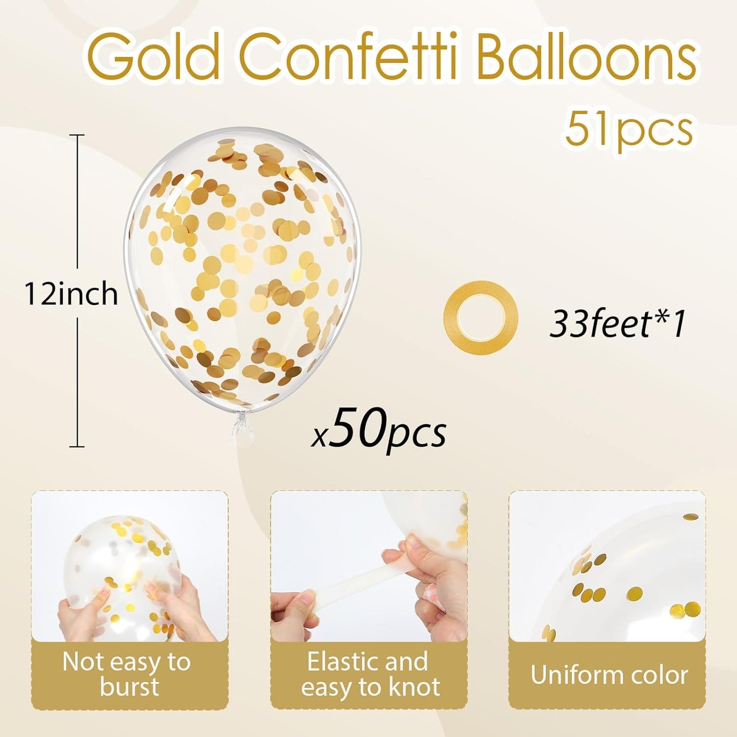 Silver Confetti Balloons 12 inch, Clear Latex Balloon 50pcs Party Balloons for Wedding Bridal Shower Engagement Graduation Birthday Party Decorations