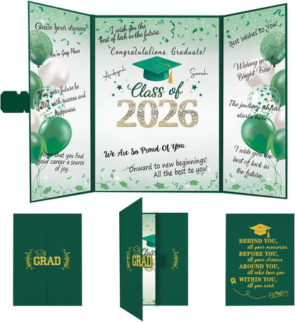 QIYANPAX Graduation Guest Book 2026, Blue and Gold Graduation Decorations Class of 2026, Graduation Signature Book, Congrats Grad Guest Book Alternative, Unique Graduation Gifts