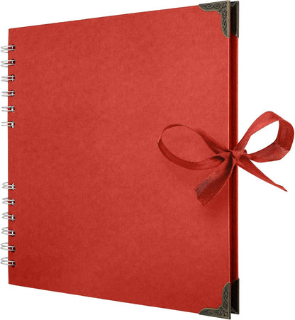 Bstorify Scrapbook Album 60 Pages (8 x 8 Inch) Brown Thick 200gsm Kraft Paper, Photo Album Scrapbook, Memory Book - Ideal for Your Scrapbooking Albums Art & Craft Projects