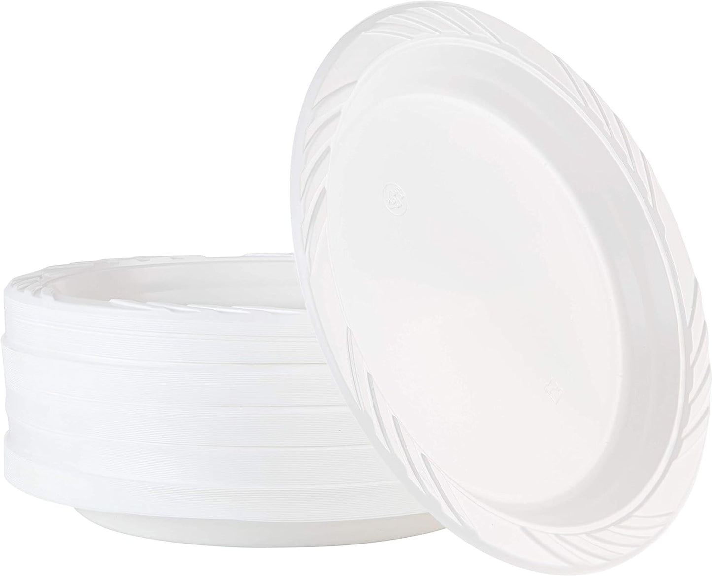 100 Count Disposable 12 ounce White Plastic Soup Bowls