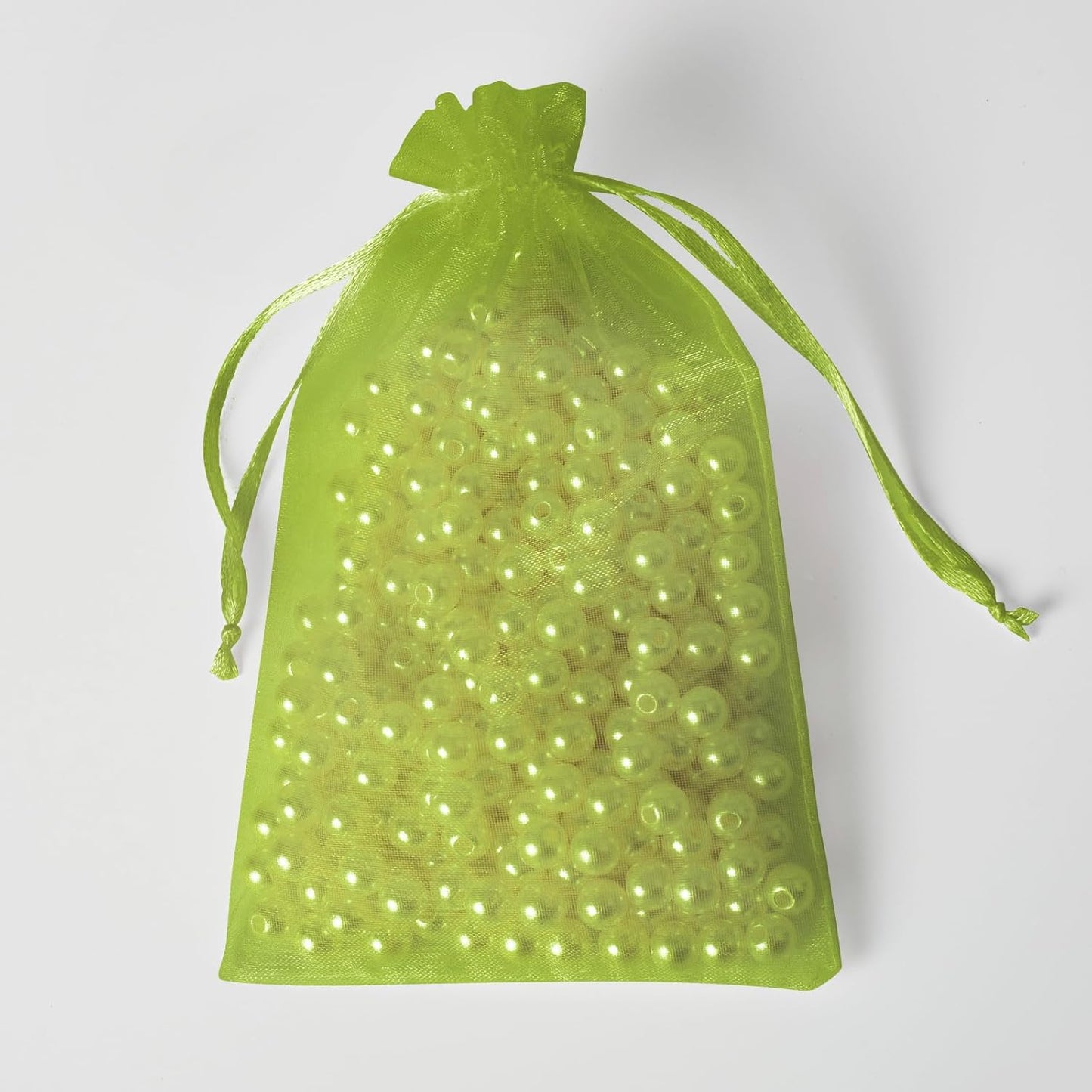 100PCS White Organza Bags, 4x6 Inch Small Mesh Bags Drawstring, Jewelry Gift Bags for Easter, Party, Festival, Bathroom Soaps, Makeup