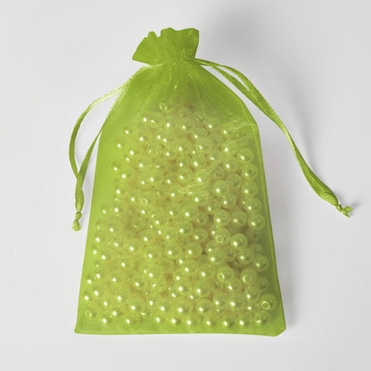 100PCS White Organza Bags, 4x6 Inch Small Mesh Bags Drawstring, Jewelry Gift Bags for Easter, Party, Festival, Bathroom Soaps, Makeup