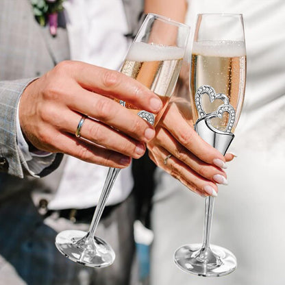 Wedding Cake Knife and Sever Set, Mr and Mrs Champagne Flutes and Cake Cutting Set for Bride Shower Engagement Gfits for Couples