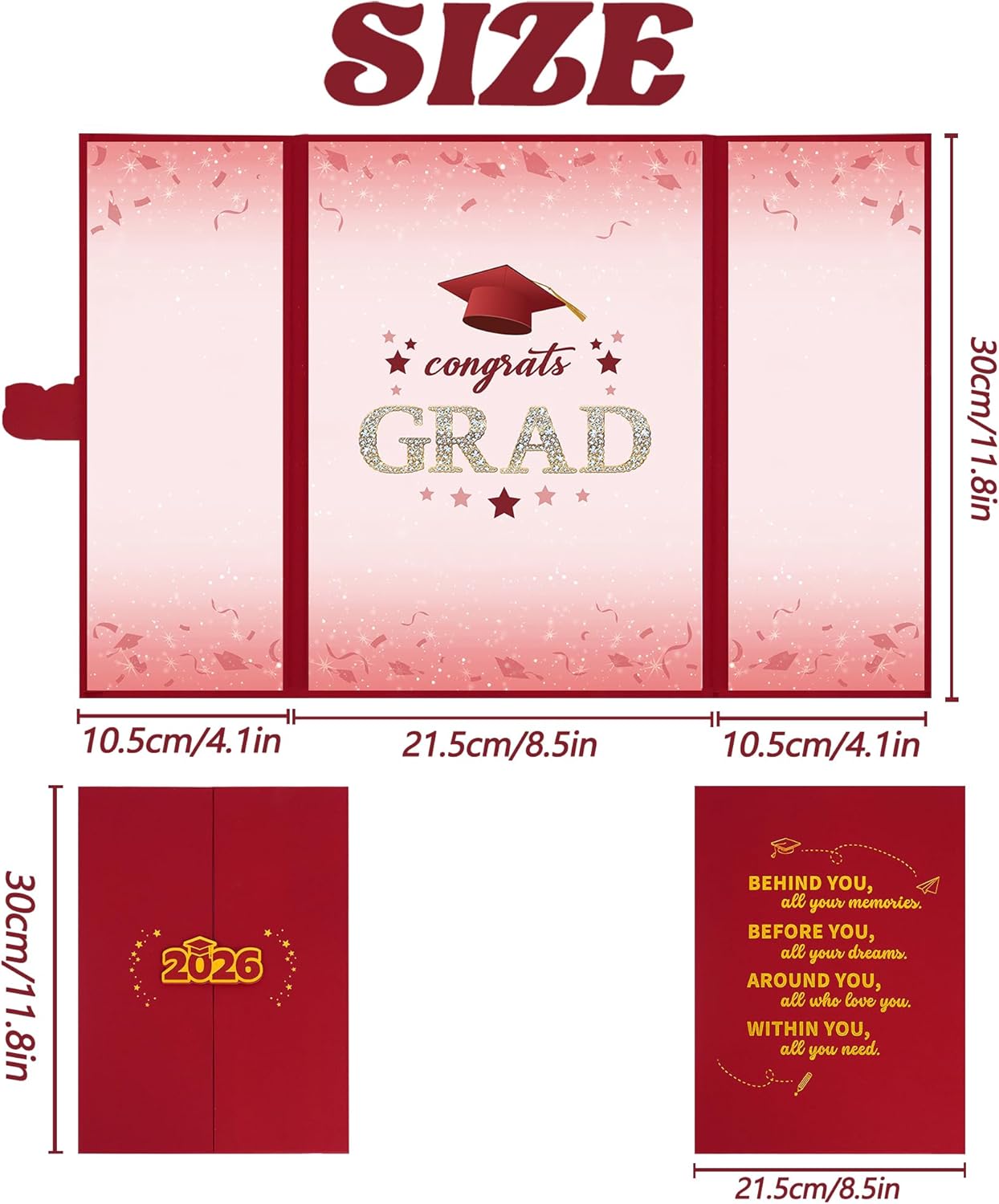 Vlipoeasn 2026 Graduation Guest Book Alternative, Black Gold Class of 2026 Graduation Party Decorations, Graduation Signature Book for 2026 College High School, Unique Graduation Gifts for Friends