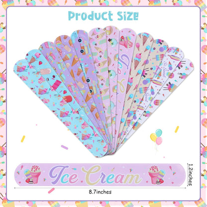 Serencatcher 48pcs Slap Bracelets Party Favors for Birthday Baby Shower Party Supplies Gifts
