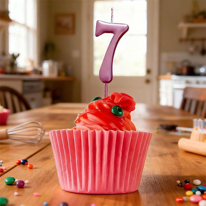 10 Pieces Birthday Numeral Candles, Cake Numeral Candle for Cake Decoration, Number 0-9 Cake Topper Candles Number 0 1 2 3 4 5 6 7 8 9 for Birthday Wedding Anniversary Party Celebration, Black