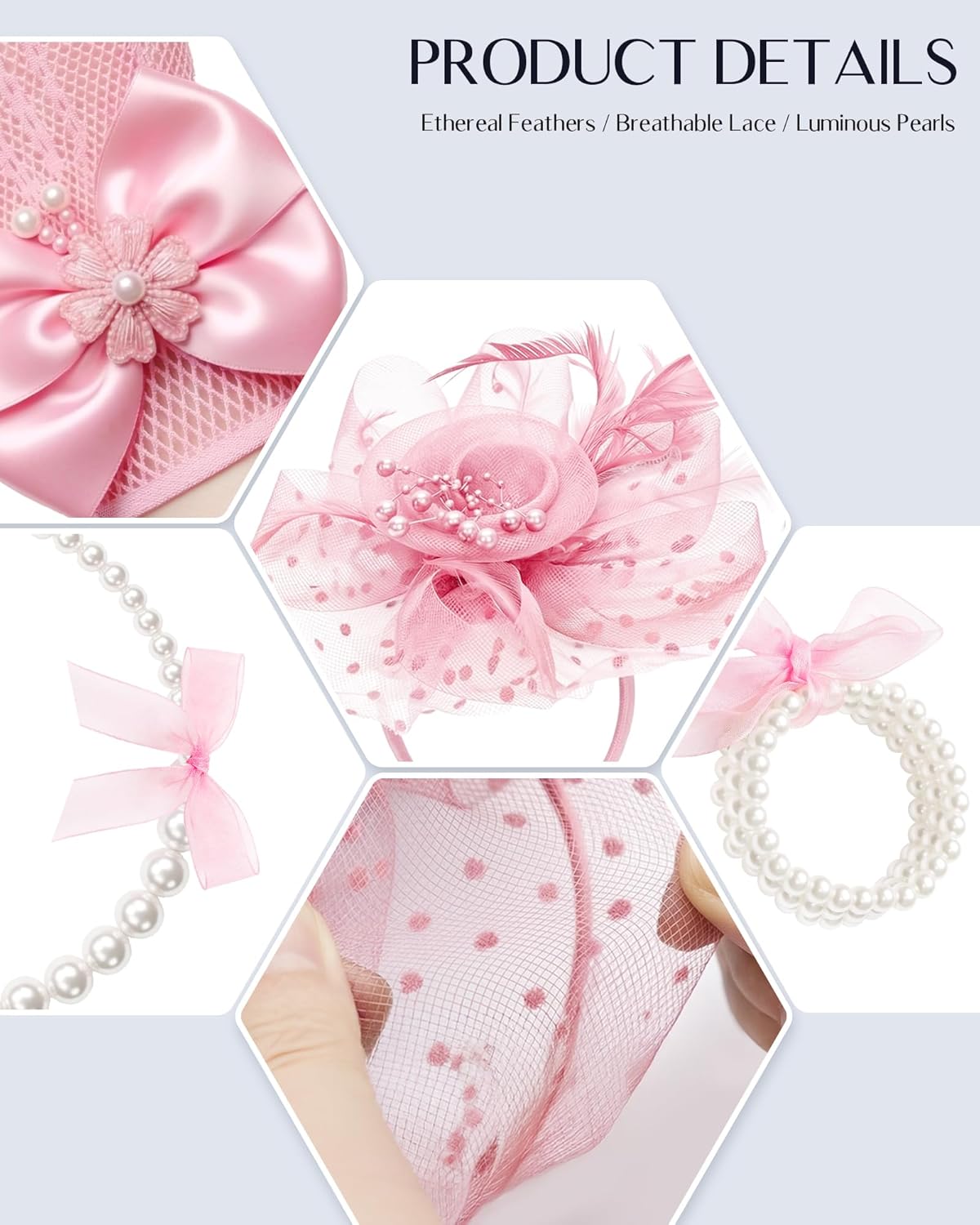 Girls Tea Party Fascinators Hats for Kids Fascinator Tea Party Hat Headband with Gloves Accessories for Girls