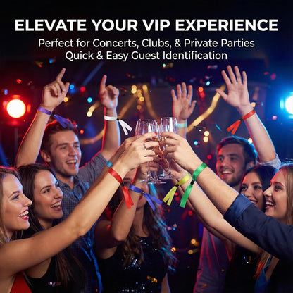 50 Pcs Cloth Event Wristband Disposable Fabric Bracelets Party Entrance Identification Wrist Strap for Concert Club Admission Summer Camp Festival VIP Drink Ticket ID