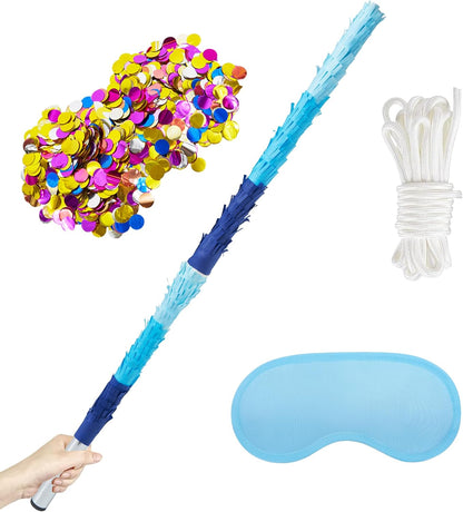 PCFING 30 Inch Piñata Stick Kit Blue Very Sturdy Will Not Break, Suitable for Boys Girls Adults Can Have Fun at Any Party