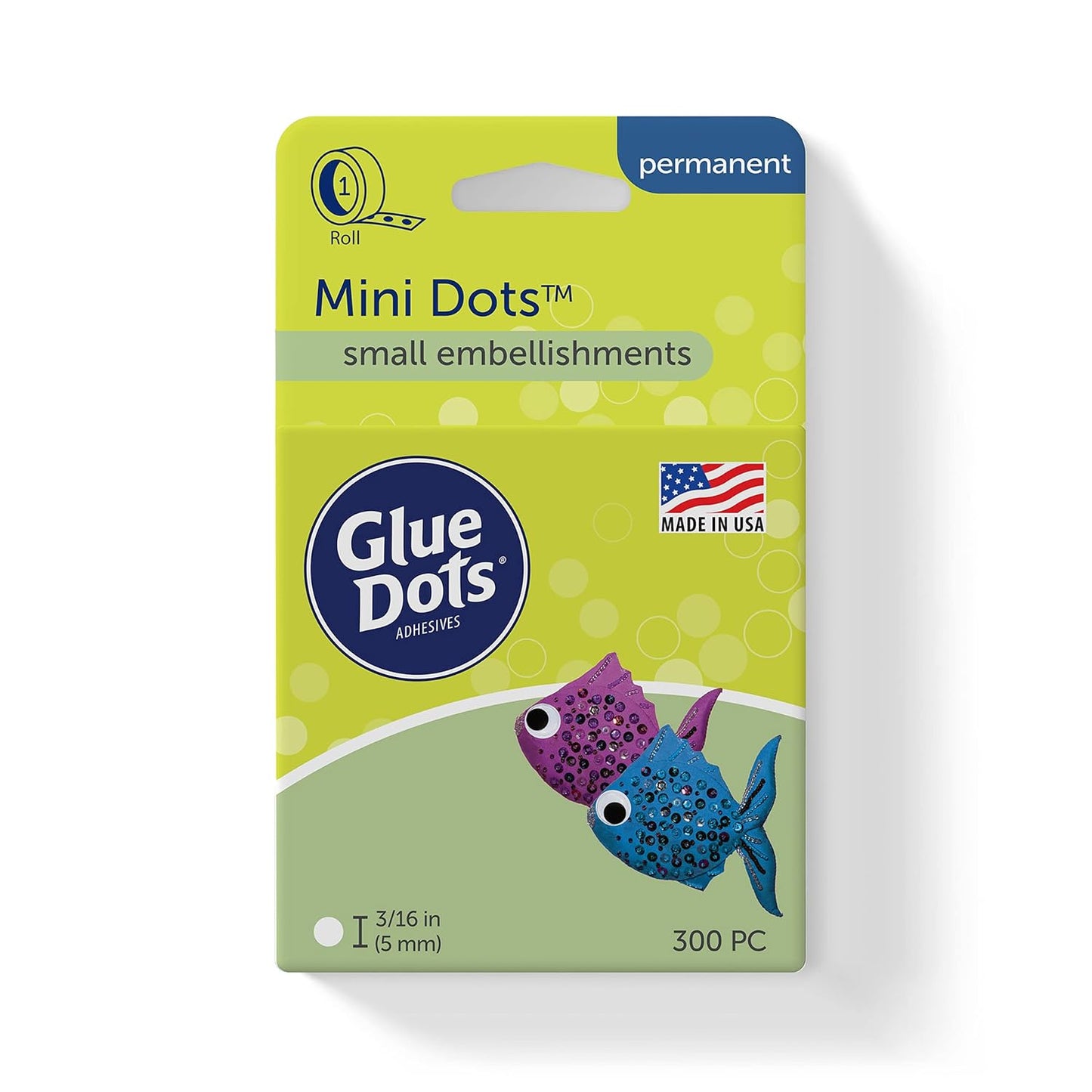 Glue Dots, Micro Dots, Double-Sided, Permanent, 1/8", 325 Dots, Diamond Painting Pen Glue, DIY Craft Glue Tape, Sticky Adhesive Glue Points, Liquid Hot Glue Alternative, Clear