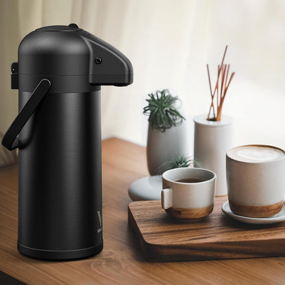 Coffee Carafe for Keeping Hot - 102oz/3L Airpot Coffee Dispenser with Pump - Insulated Stainless Steel Hot Beverage Dispenser for Parties - Thermal Carafe for Hot Drinks Water Tea Chocolate