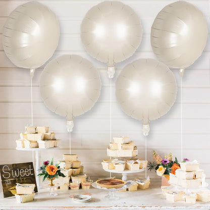 20 Pcs Black Round Shaped Balloons,18 Inch Round Foil Balloon,Giant Round Mylar Balloon Helium Balloons for Birthday Party Baby Shower Wedding Decorations (Black)