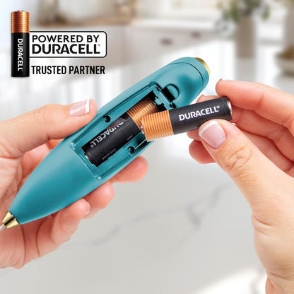 Zulay Kitchen Powerful Milk Frother Wand With Duracell Batteries - Ultra Fast Handheld Drink Mixer - Electric Whisk Foam Maker for Coffee, Lattes, Cappuccino & Matcha - Z1 Motor - Black - Colors D