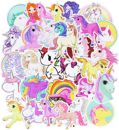 QTL Neon Stickers for Teens & Students Prizes, Waterproof Vinyl Party Favor Stickers, School Rewards, Water Bottle and Laptop, 50PCS - Colors B