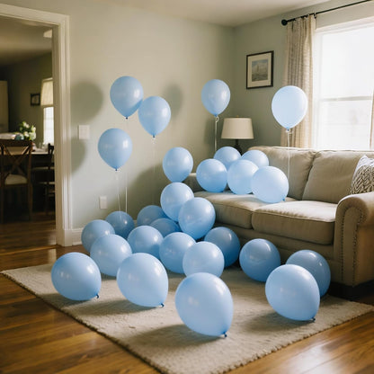 110pcs Black Balloon 12 inch, Black Latex Balloons for Birthday Party Baby Shower Wedding(with 2 Ribbons). - Colors B