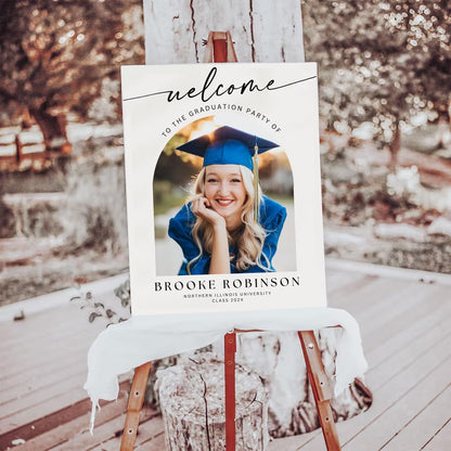 Graduation Party Welcome Sign, Photo Graduation Poster, Graduation Decorations, Grad Party Sign, Grad Welcome Sign, Graduation gift for best friend, Graduation gift for daughter, sister, brother - 1