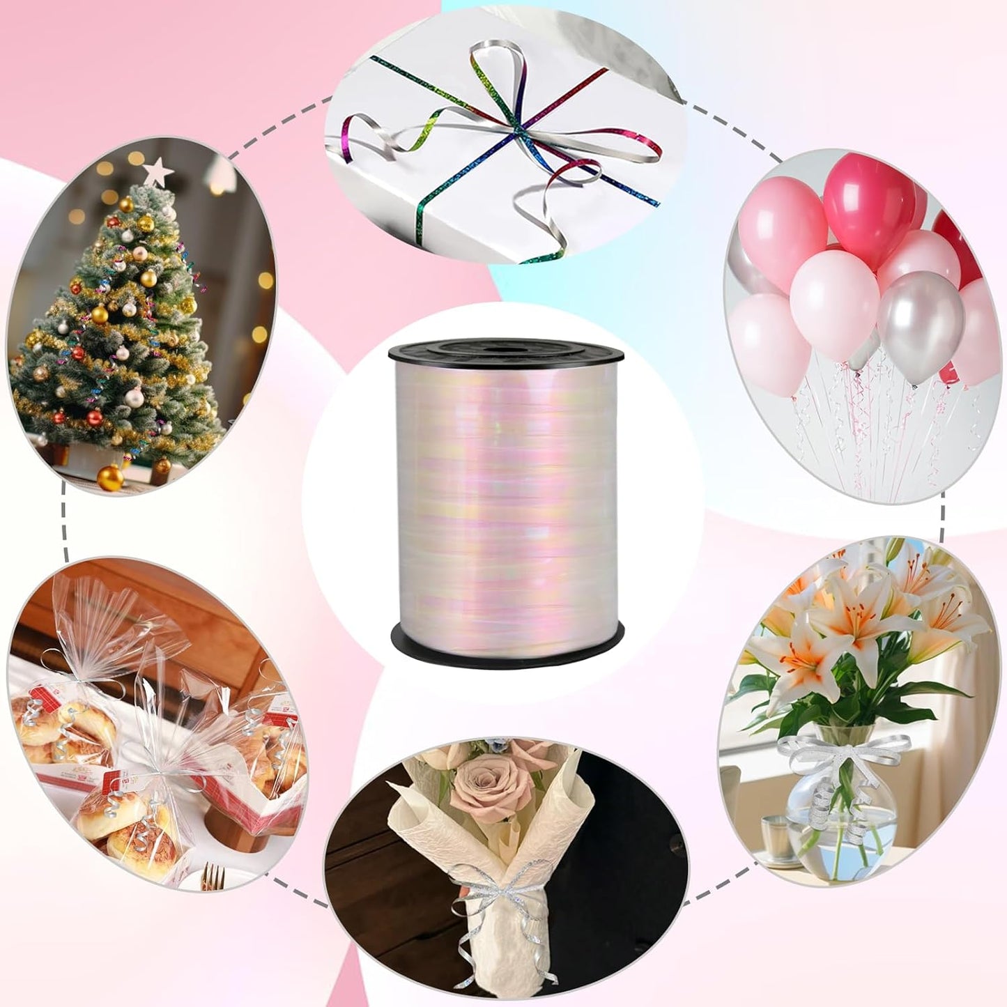 500 Yard Premium Gold Curling Ribbon,Curling Ribbon for Gift Wrapping, Balloon String,for Gift Wrapping ，Party Decoration Crafting,for Florist Flower﻿